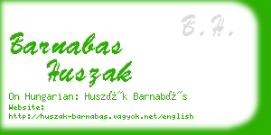 barnabas huszak business card